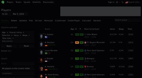 sofifa 24|Player Stats Database .
